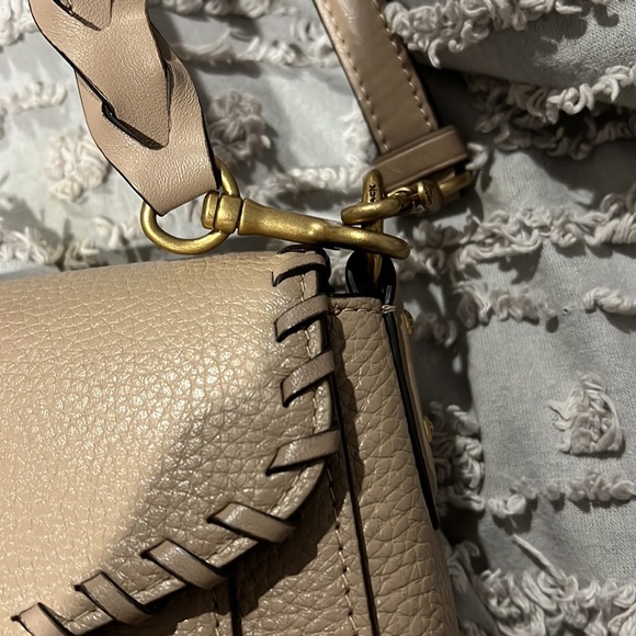 Coach Small Jade Whipstitch Shoulder Bag Taupe - Picture 4 of 9